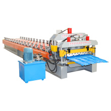 Hydraulic glazed tile roofing plate roller forming making machine